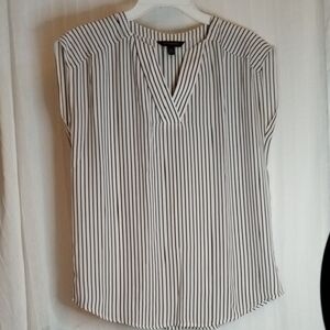 Banana Republic Striped Black and White Women's Top